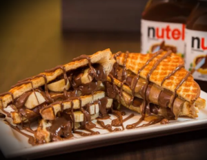 NUTELLA WITH BANANA WAFFLE